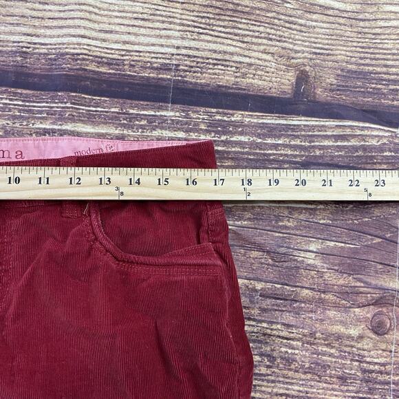Sonoma Life+StyleWomens 10 Corduroy Pants Red Straight Leg Modern Fit - Picture 4 of 10